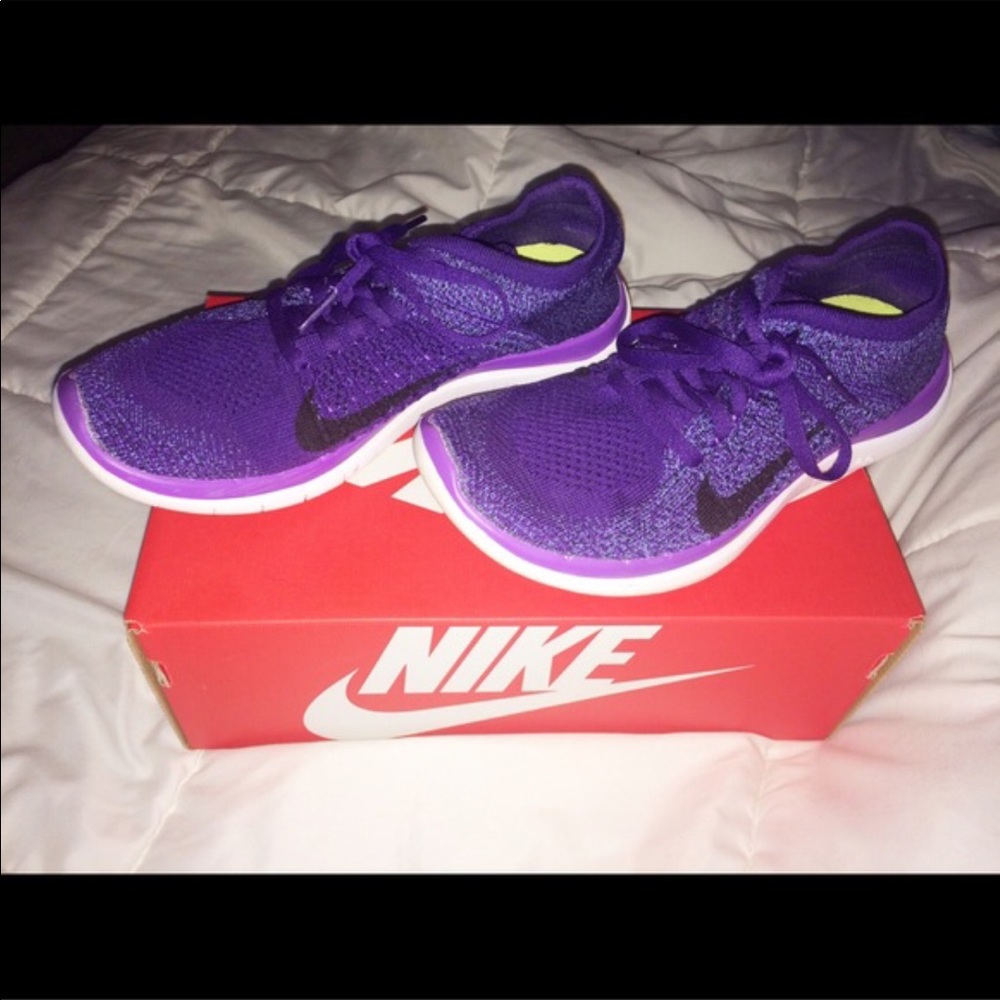 Women's Nike Free Flyknit 4.0 Purple Shoes Size 7